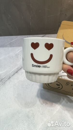 Сервиз кофейный из 2х кружек с ложками