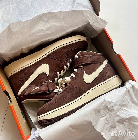 Nike air force 1 mid '07 qs Chocolate Оригинал