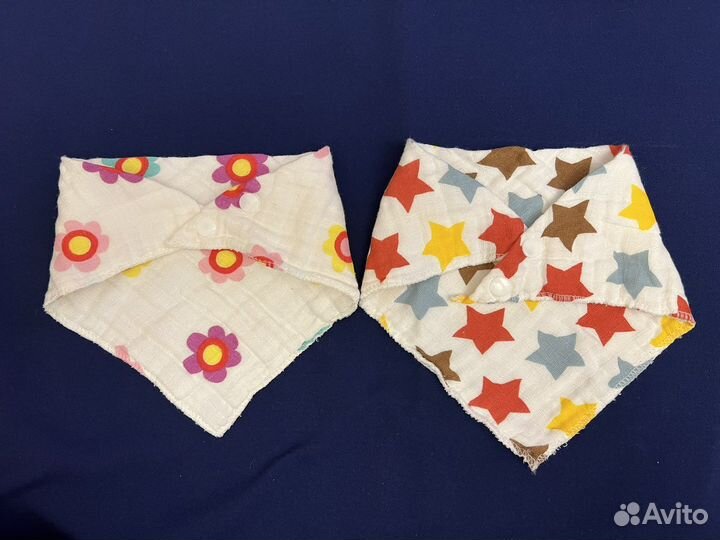 Бандана на лето муслиновый слюнявчик на кнопках