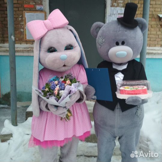 Ростовые куклы Мишка Тедди и Зайка