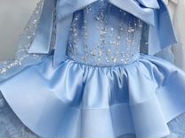 Платье голубое 92-98