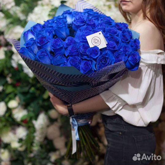 Синие розы Доставка цветов