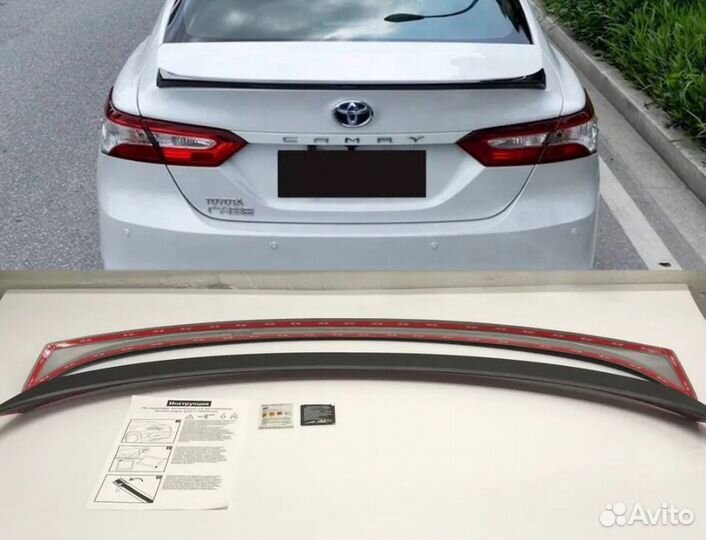 Лип спойлер на крышку багажника Camry XV70