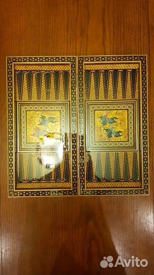 Доска для шахмат и нард Премиум ручной работы