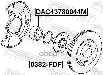 Ступица honda civic 06-12 пер. 0382-FDF Febest