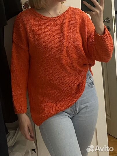 Свитер красно-оранжевый Massimo Dutti, XS