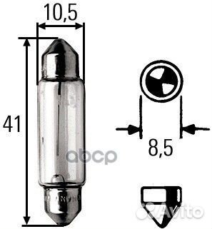 Лампа K10W SV8,5-8 8GM 002 091-131 hella