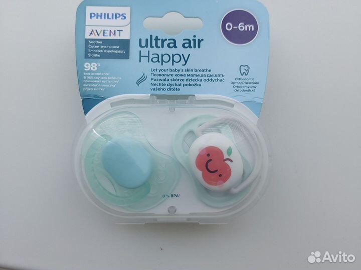 Соска пустышка avent 0 6