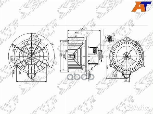 Мотор отопителя салона Kia Soul 08-14