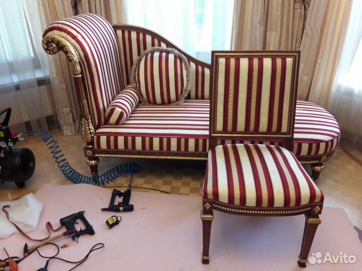 Ремонт и перетяжка мягкой мебели на дому