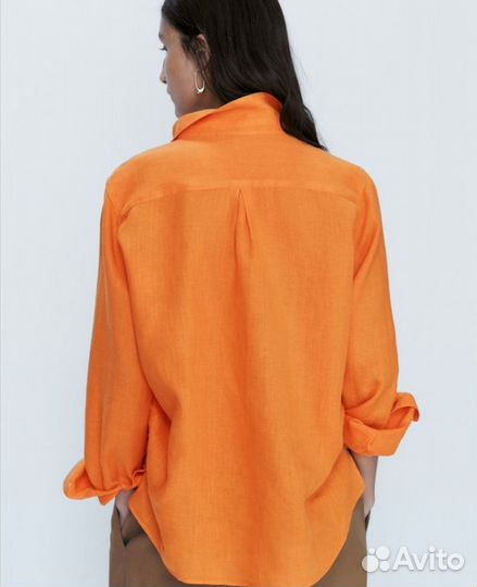 Рубашка лён Massimo dutti