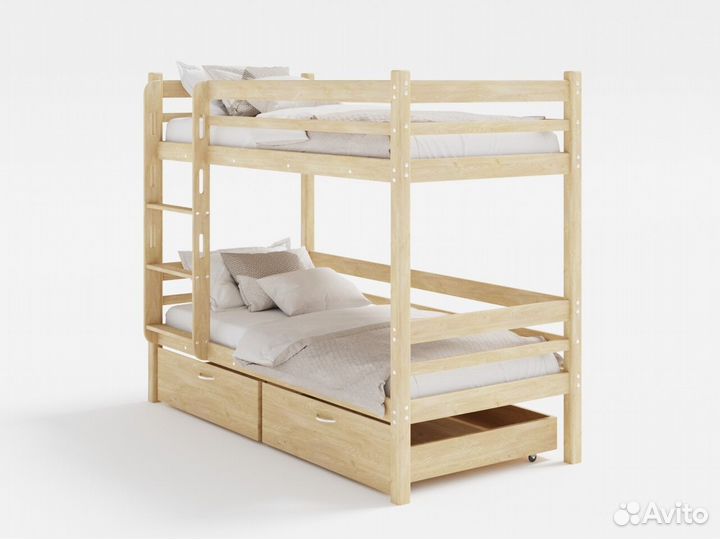 Двухъярусная кровать настоящий массив