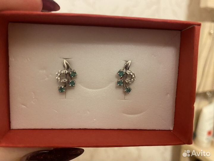 Серьги серебро