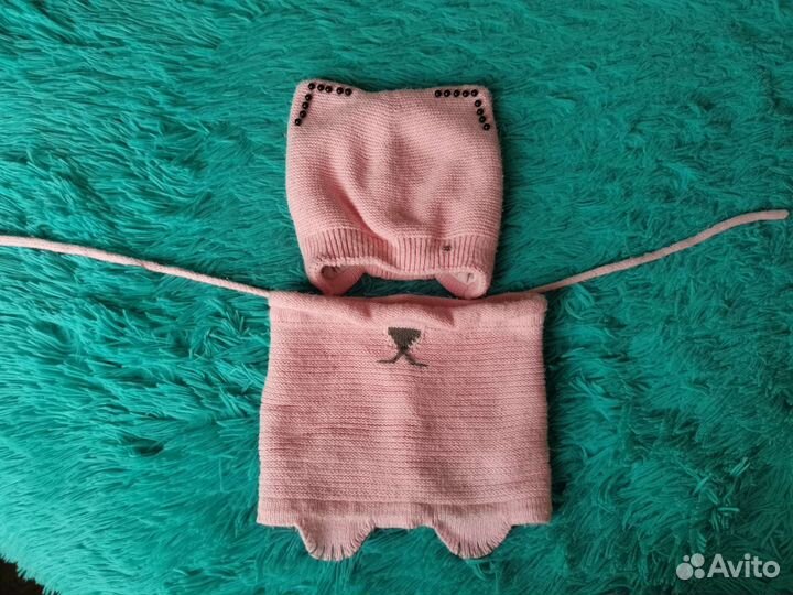 Шапка со снудом детская 48-50