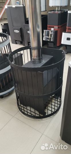 Печь банная с сеткой для камней