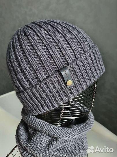 Шапка мужская из мериносовой шерсти