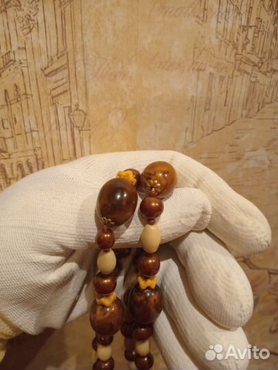 Бусы сотуар бакелит жемчуг СССР