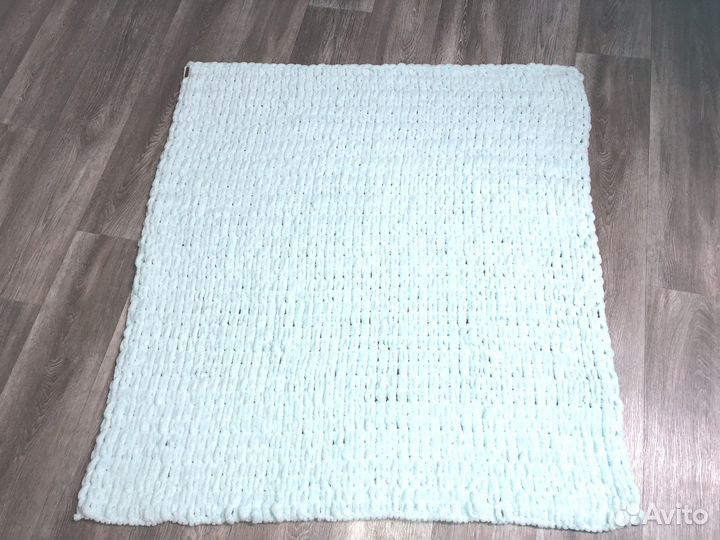 Плед из ализе пуффи, 100 на 100