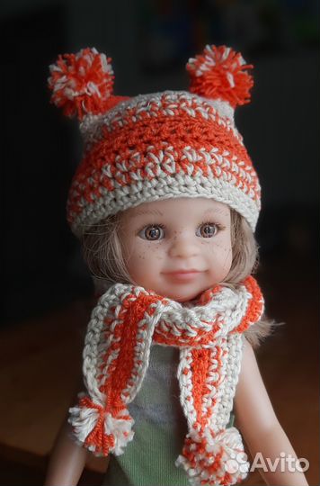 Шапка шарф для куклы monst, paola.рейна. Барби