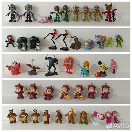 Киндер единички, животные, барби, марвел, макси