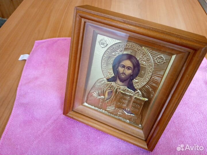 Икона Господь Вседержитель в Окладе 17*15*3,5