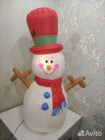 Снеговик надувной, новогодняя декорация