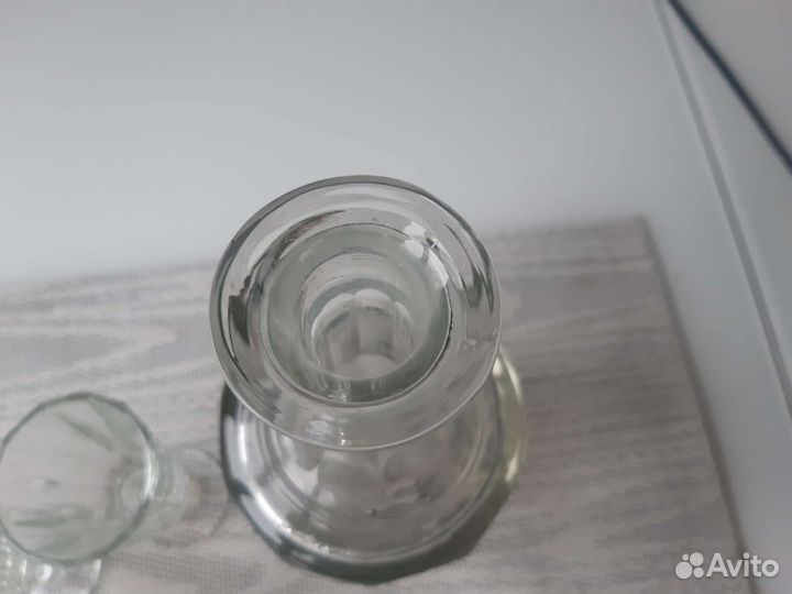 Графин гранёный и 2 лафитника