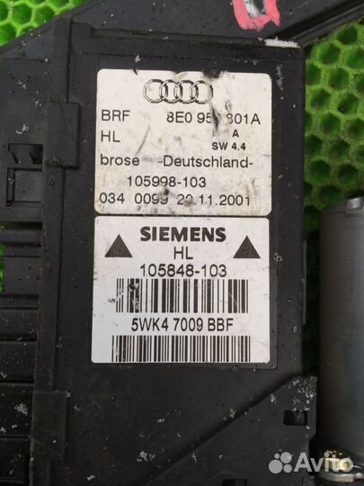 Стеклоподъемник задний правый Audi A4 B6 2000-2005
