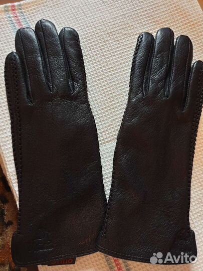 Перчатки женские кожаные новые