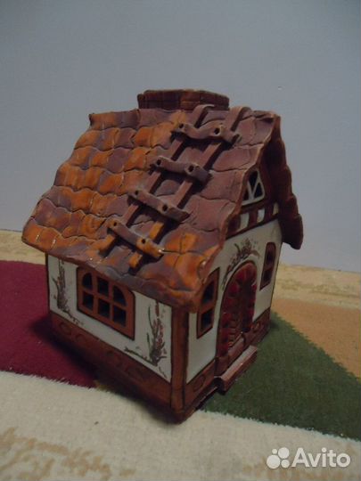 Подсвечник домик керамика Финляндия