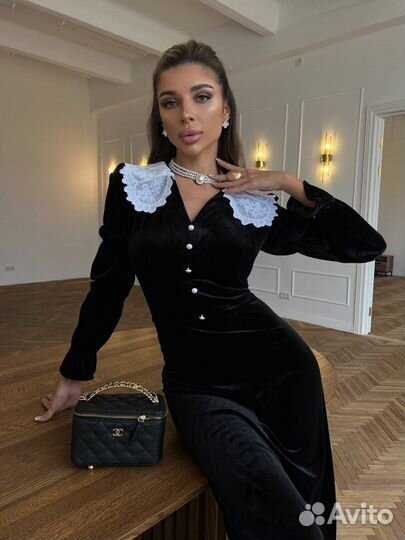 Платье женское бархатное