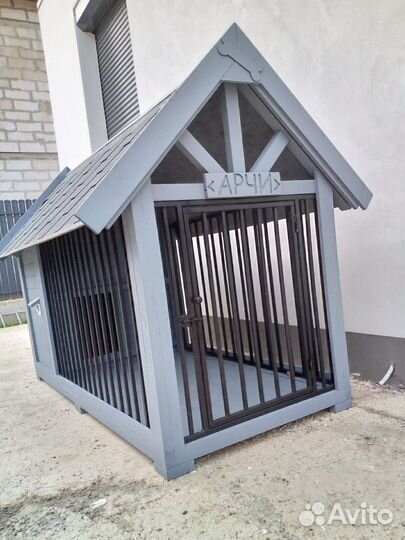 Вольер для собаки с будкой