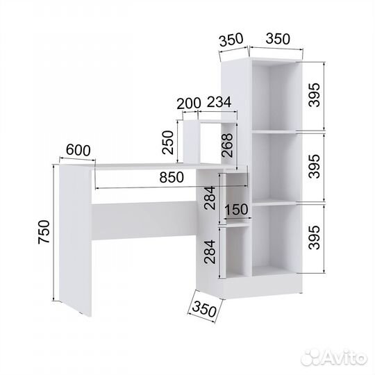 Стол компьютерный 1,35м скм-2, наличие
