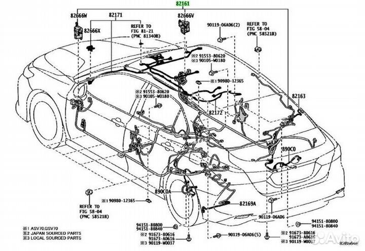 Проводка ам Toyota Camry 2grfks 2018