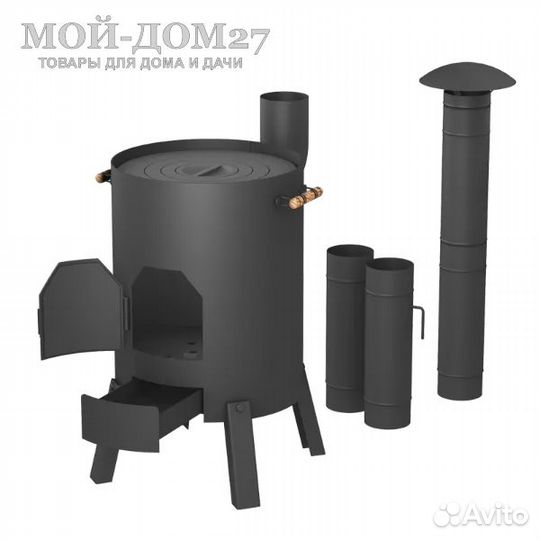 Печь под казан казанок-370 с дымоходом
