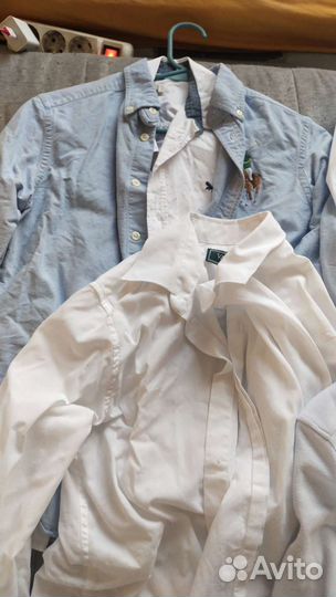 Рубашки школьные для мальчика б/у, много, 10-13 л