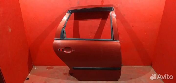 Калина дверь задняя правая красная седан хетчбэк