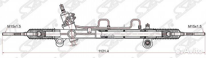Рейка рулевая Toyota camry 01/lexus ES300 (дис
