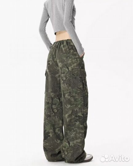 Штаны камуфляжные y2k