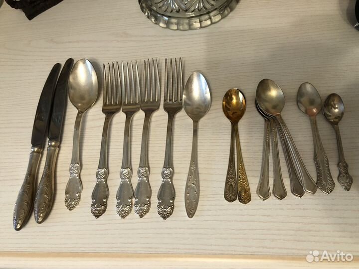 Мельхиоровые столовые приборы СССР