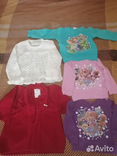 Детские вещи пакетом для девочек размер 80 86