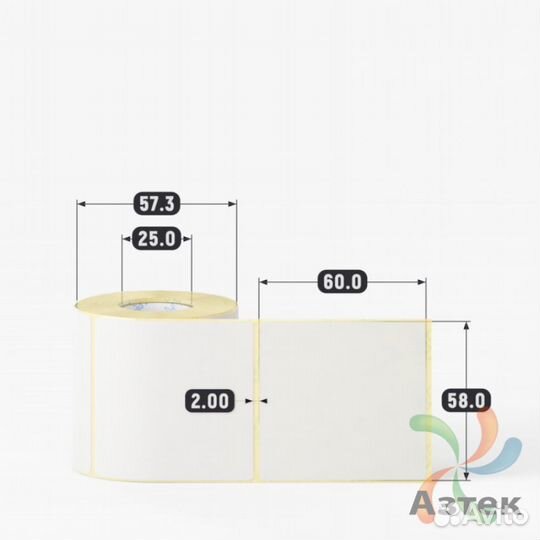 Этикетка 58х60 230шт IQ code Termo ECO