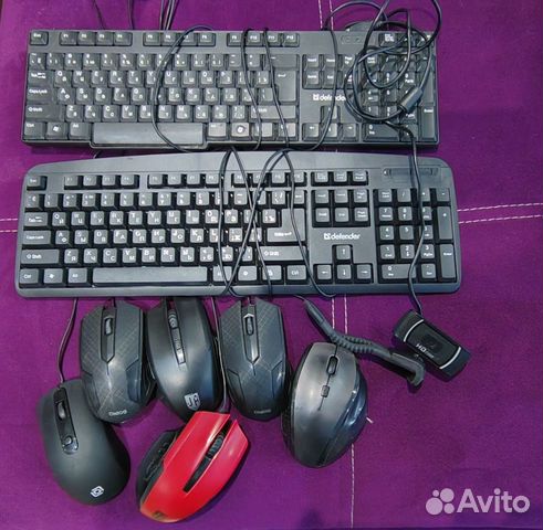 Компьютерные клавиатуры и мыши, веб камеры