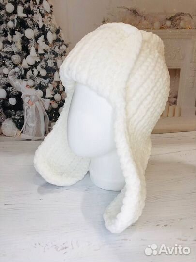 Шапка-ушанка женская