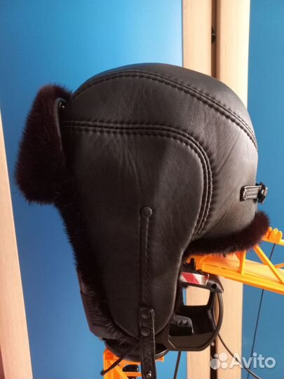 Шапка для мальчика 4-6 лет кожа