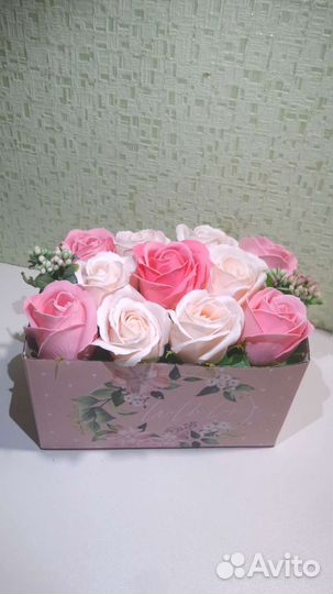 Композиция из мыльных роз