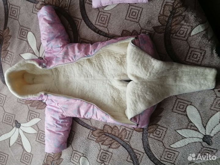 Зимний комбинезон для девочки с 0 - 6 месяцев