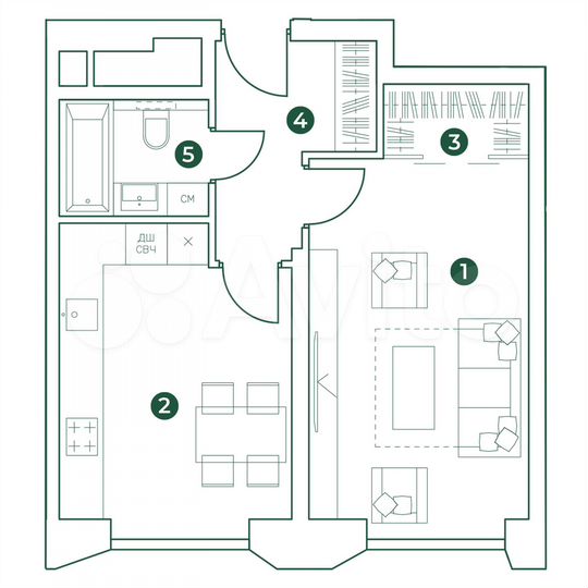 1-к. квартира, 43,1 м², 19/31 эт.