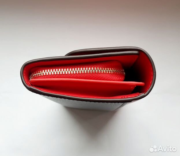 Портмоне Coach красно-коричневый