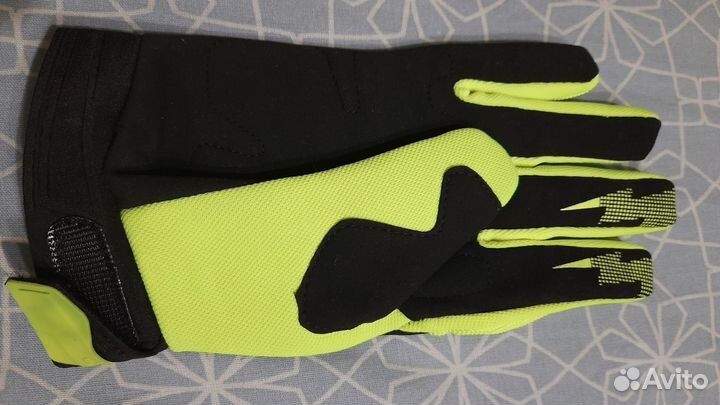 Перчатки вело XL ярко-желтые